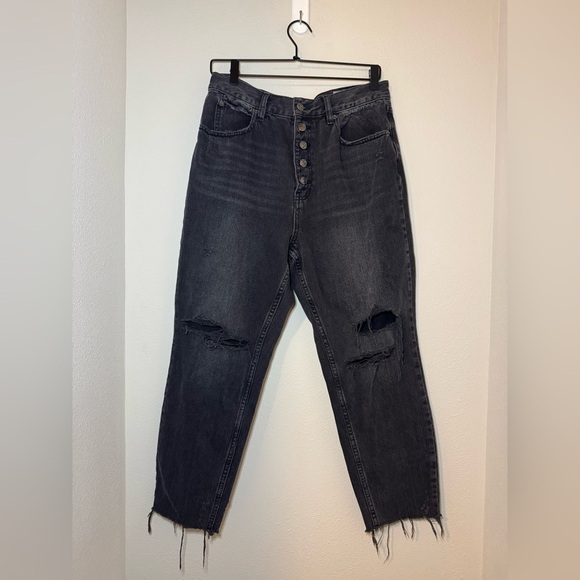 We The Free Denim - We The Free Black Distressed High Rise Jeans